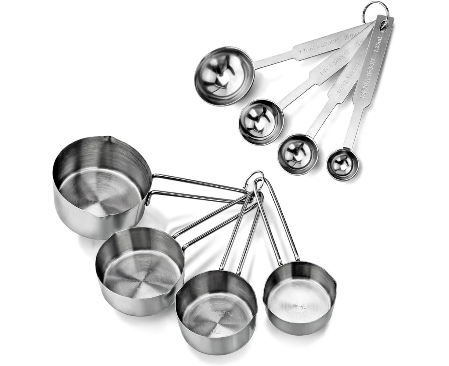 Stainless Steel Measuring Cups, Measuring Spoons set