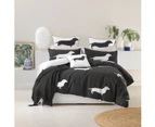 Dachshund Charcoal Quilt Cover Set by Bianca