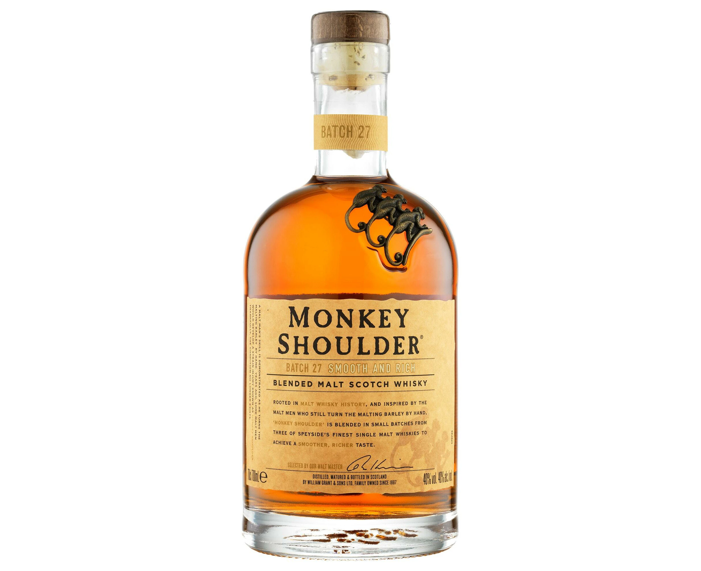 Monkey Shoulder Blended Malt Scotch Whisky 700mL Bottle