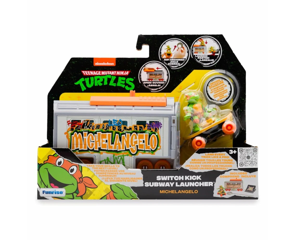 Teenage Mutant Ninja Turtles Michelangelo Switch Kick Subway Launcher