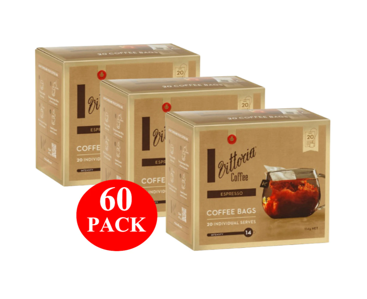 Vittoria Coffee Bags Espresso 60 Pack