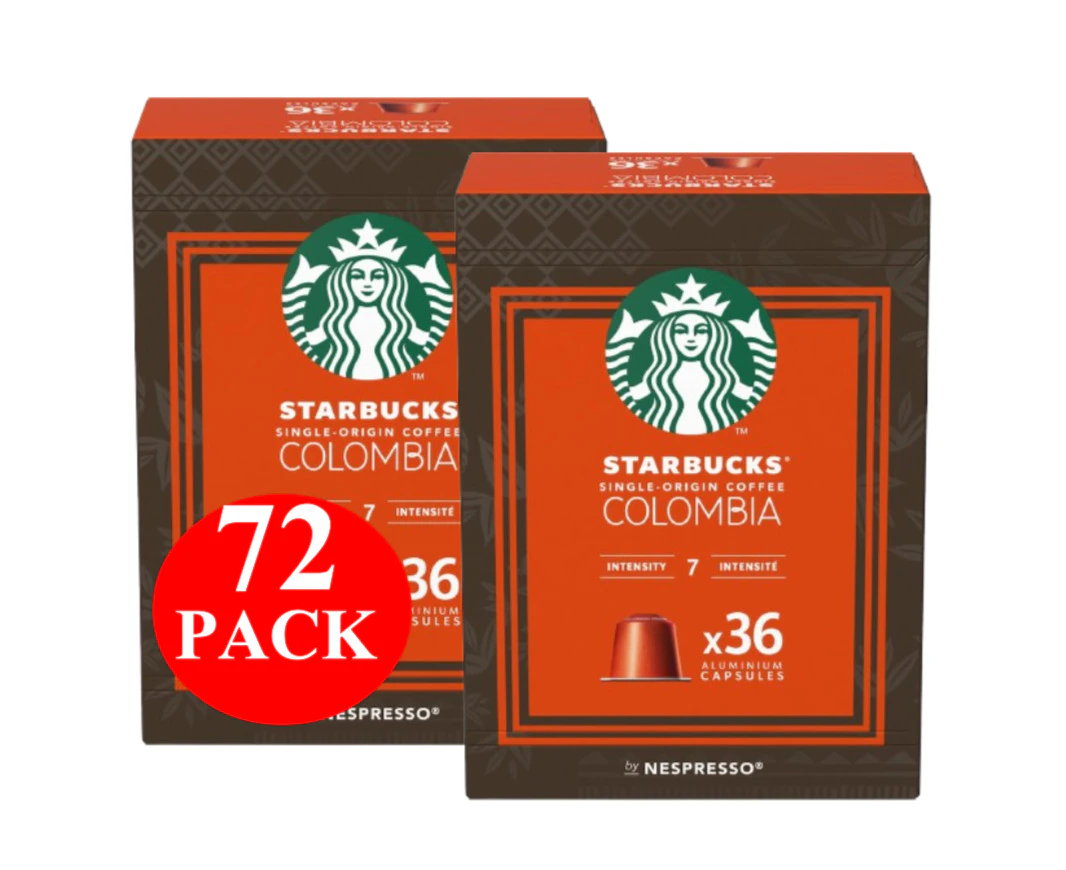 Starbucks By Nespresso Single Origin Colombia Coffee Pods Capsules 72 Pack