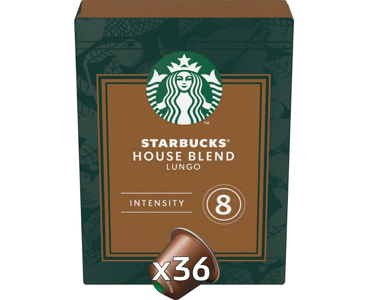 Starbucks By Nespresso House Blend Coffee Pods Capsules 36 Pack