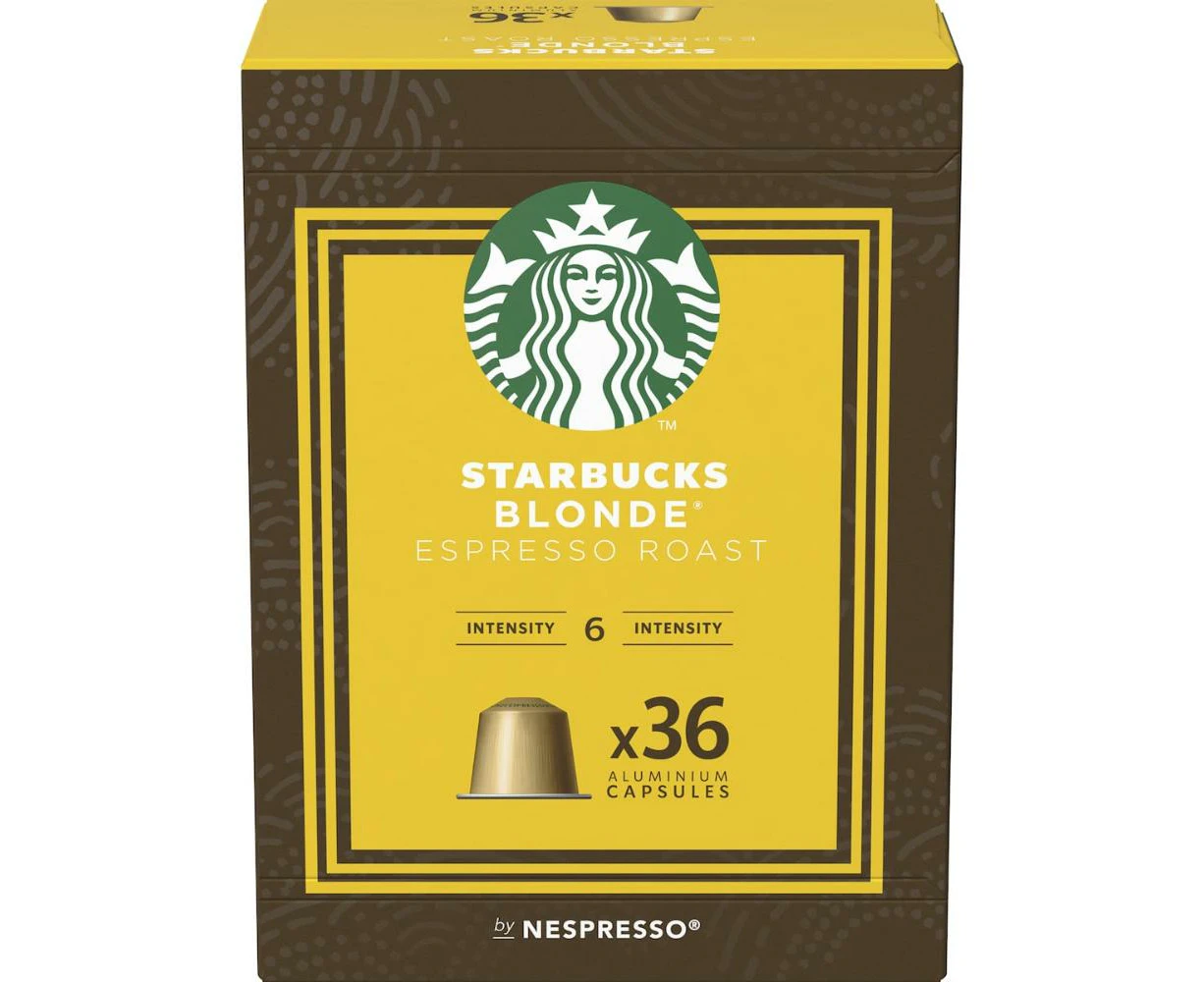 Starbucks By Nespresso Blonde Espresso Roast Coffee Pods Capsules 36 Pack