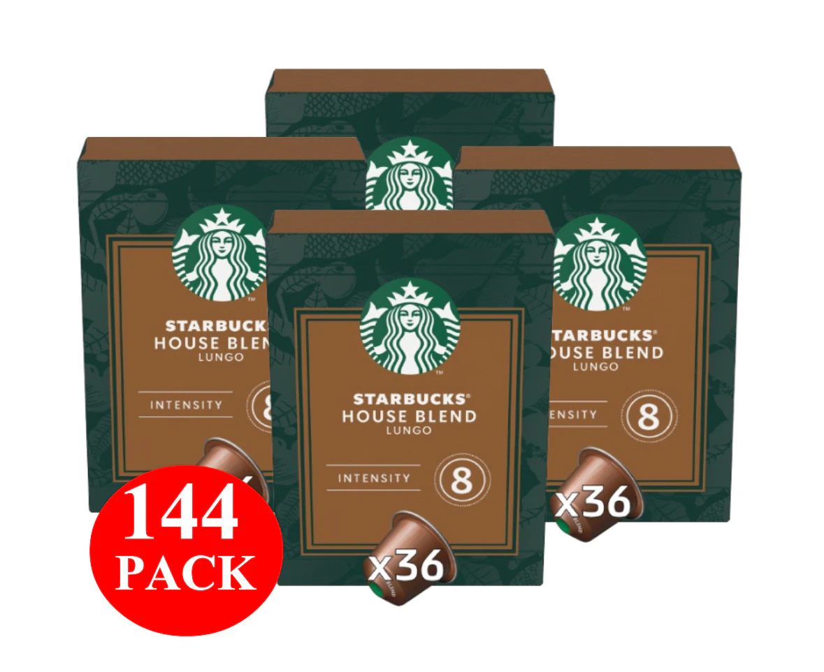 Starbucks By Nespresso House Blend Coffee Pods Capsules 144 Pack