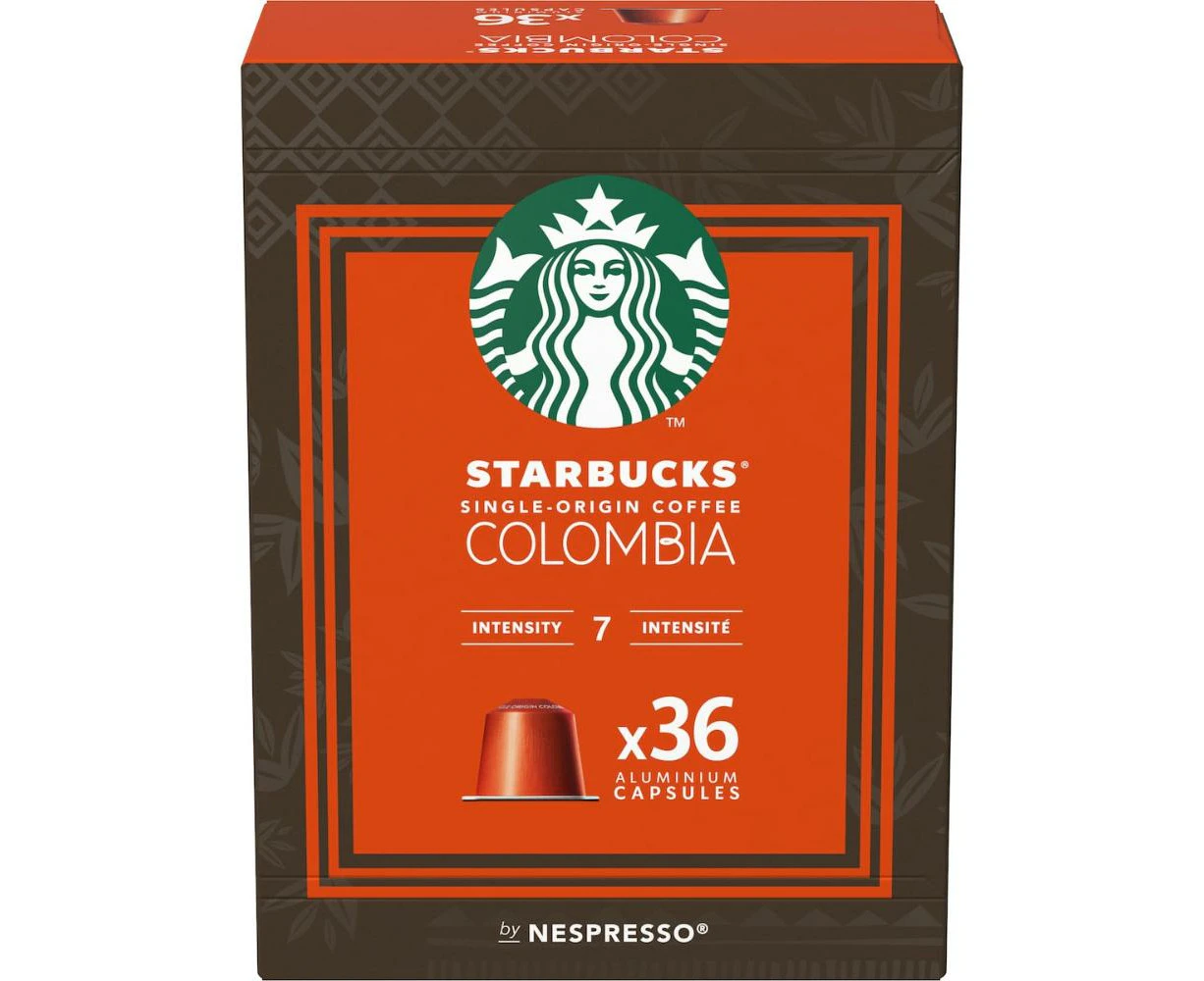 Starbucks By Nespresso Single Origin Colombia Coffee Pods Capsules 36 Pack