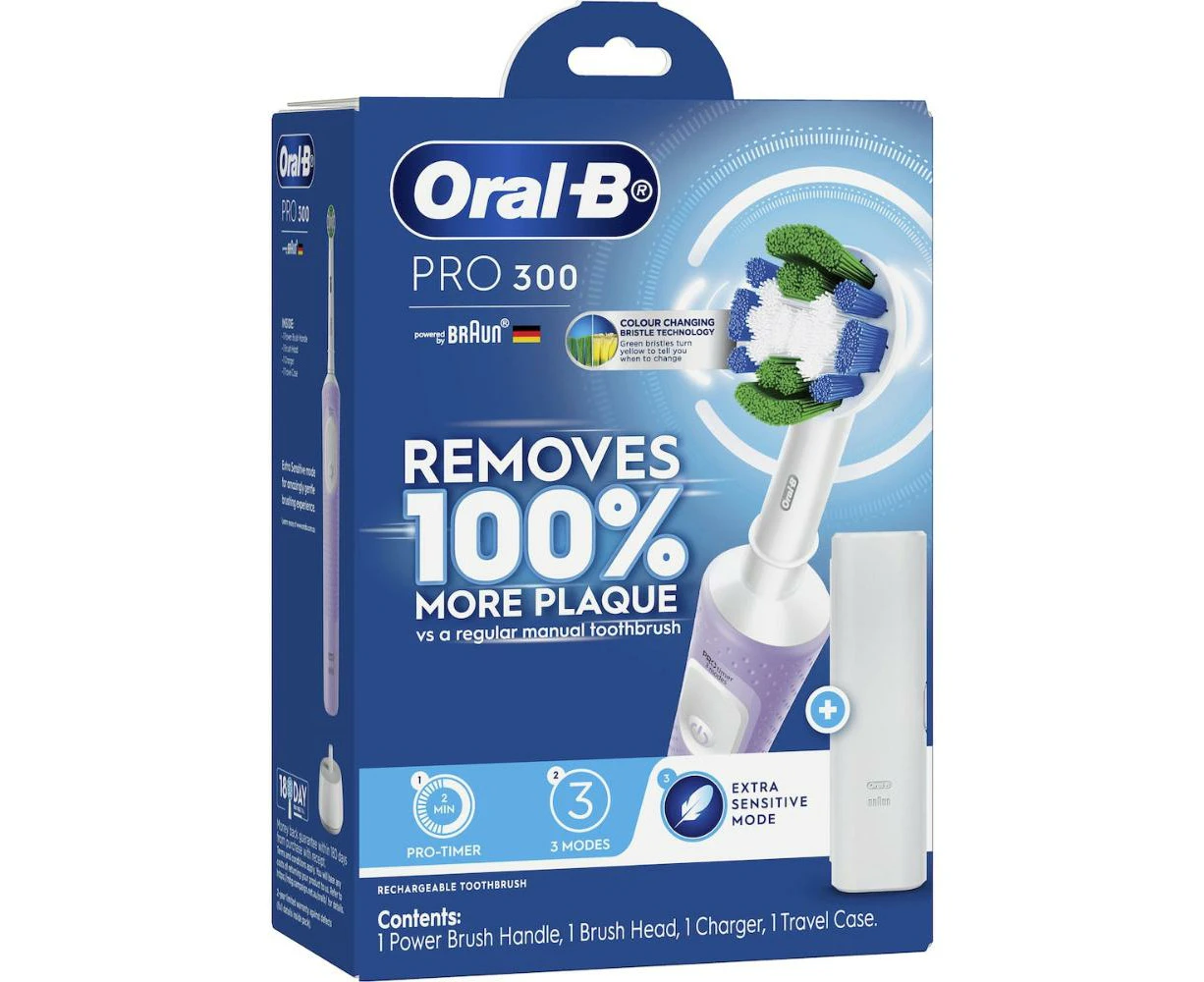 Oral-B Pro 300 Electric Toothbrush Lavender Each