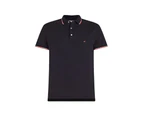 Tommy Hilfiger Mens Cotton Tipped Slim Fit Polo Shirt - Blue