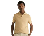 Tommy Hilfiger Mens Stretch Cotton Regular Fit Polo Shirt - Classic Khaki