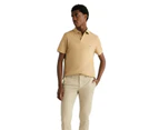 Tommy Hilfiger Mens Stretch Cotton Regular Fit Polo Shirt - Classic Khaki