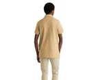 Tommy Hilfiger Mens Stretch Cotton Regular Fit Polo Shirt - Classic Khaki