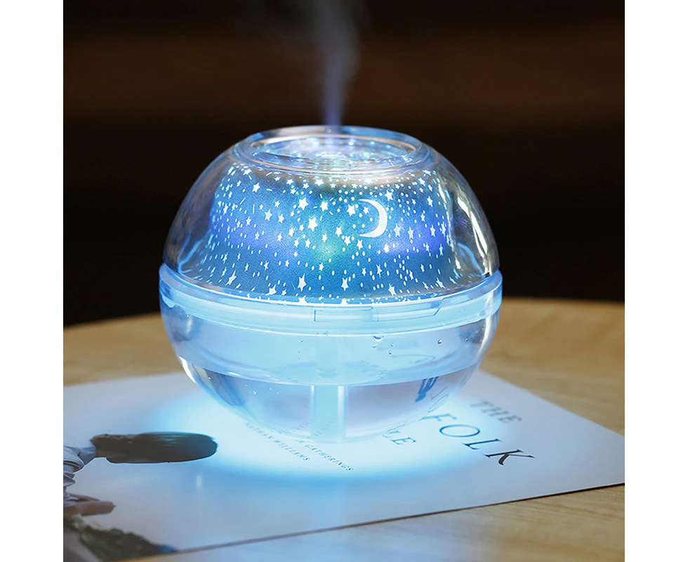 500Ml Crystal Night Light Projection Humidifier Aromatherapy Diffuser For Spa Yoga