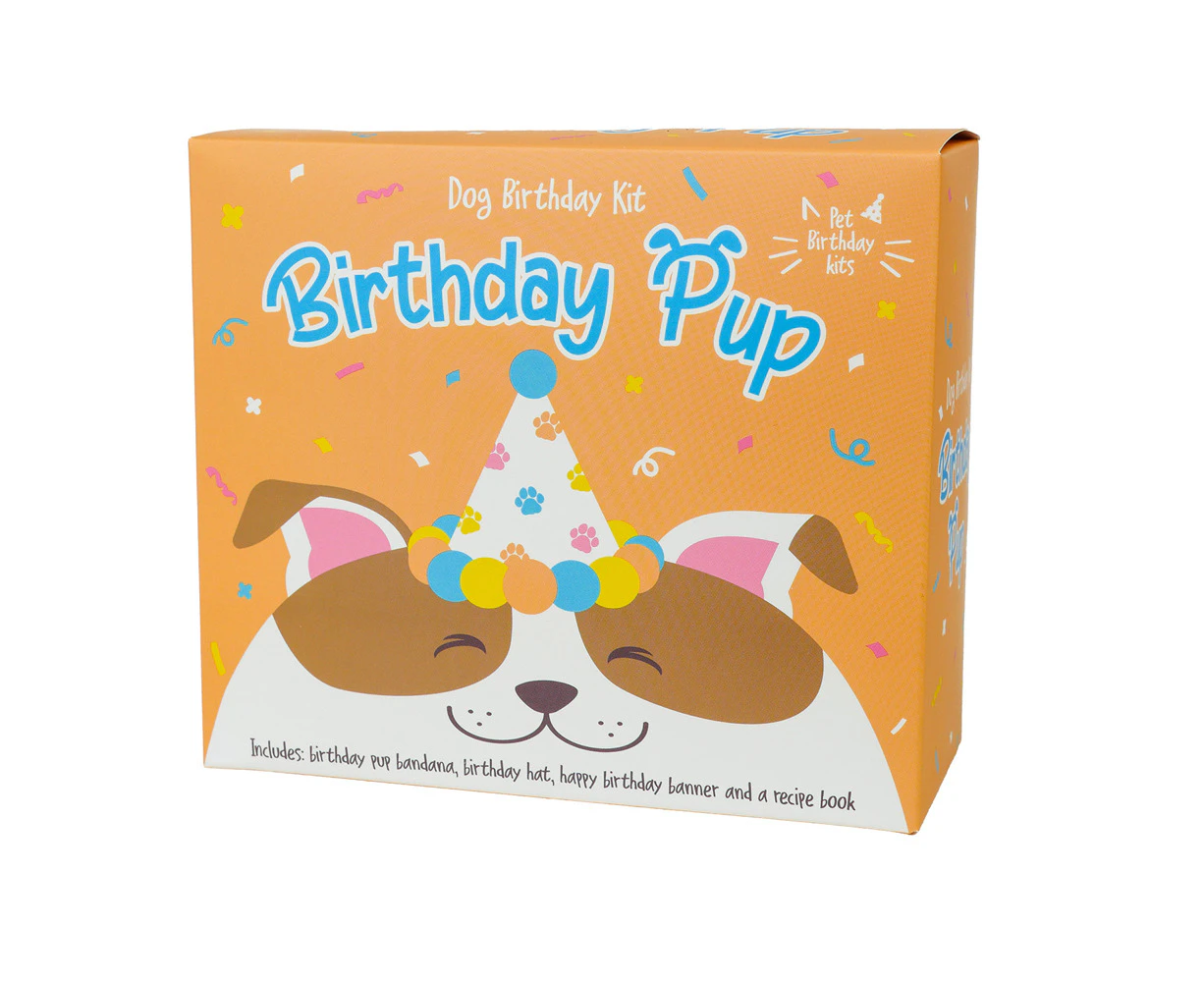 Gift Republic Pet Puppy/Dog Birthday Celebration Kit w/ Treat Recipe Book