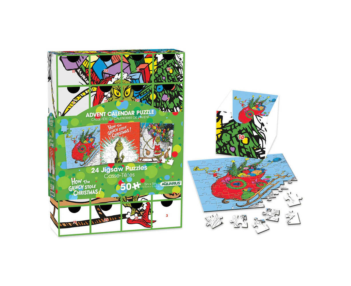 Aquarius How The Grinch Stole Christmas Advent Calendar 24-Puzzle 12.5cm