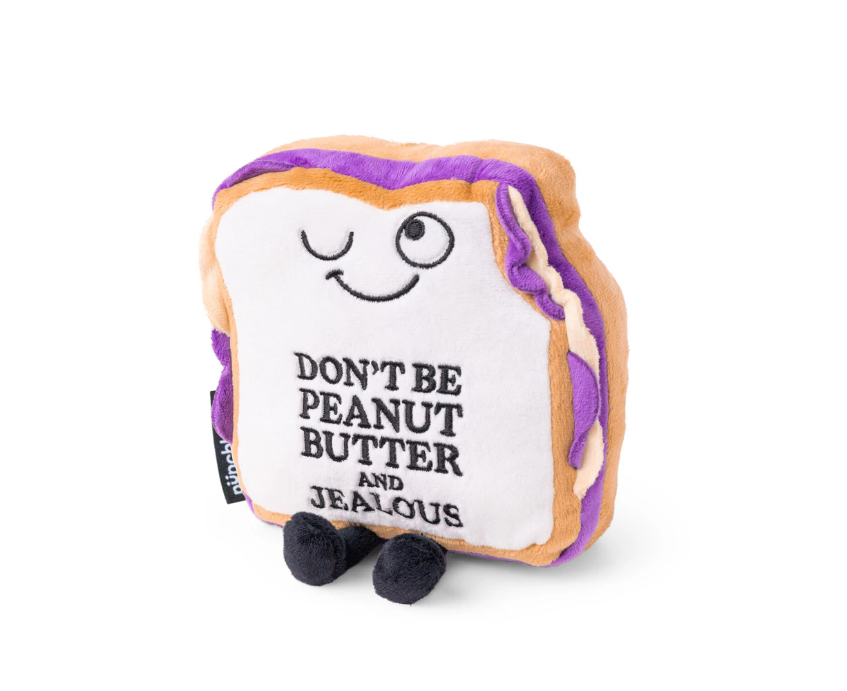 Punchkins  PB&J Sandwich Stuffed Plush Dont Be Peanut Butter/Jealous 17x15cm