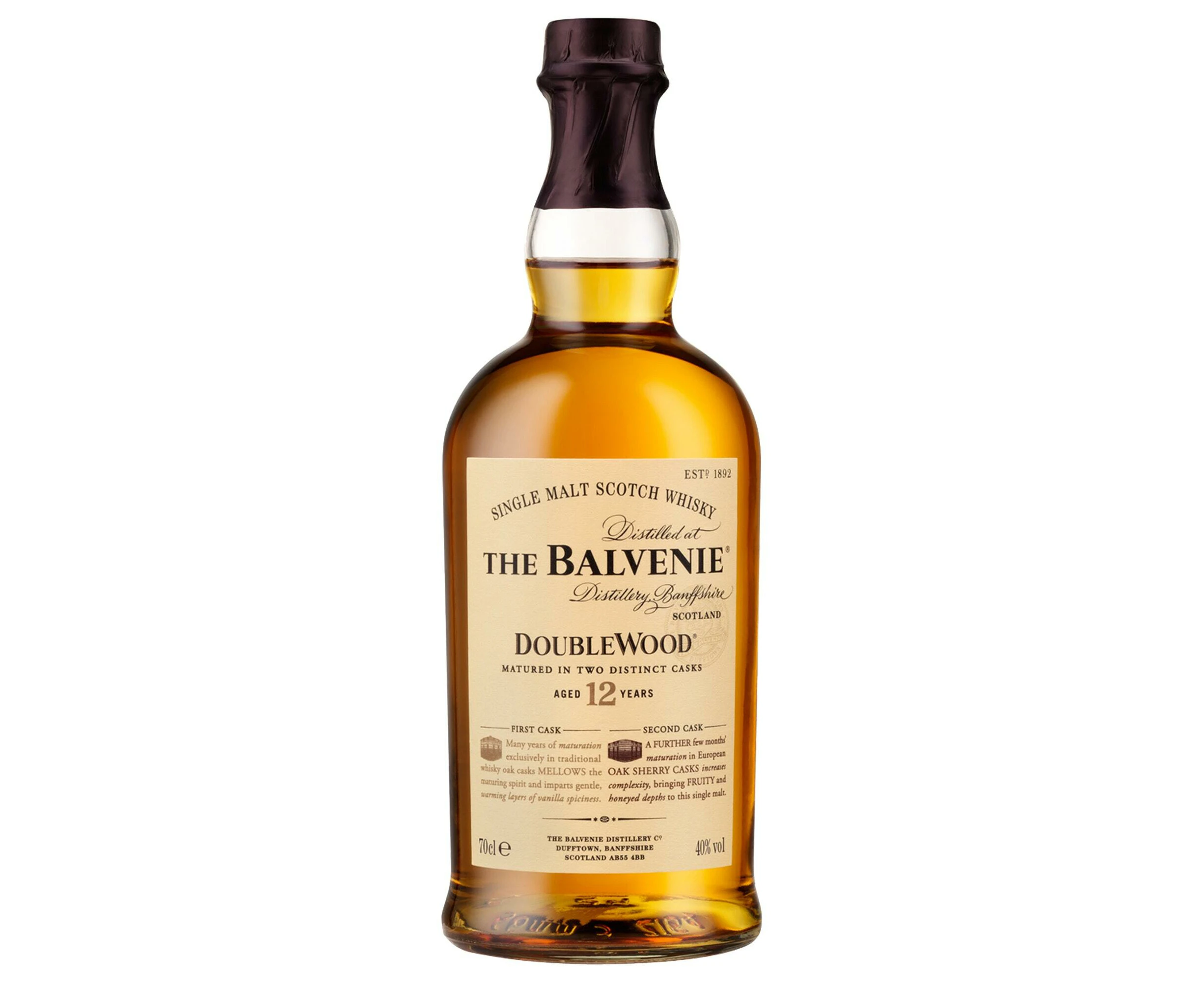 The Balvenie 12 Year Old DoubleWood Scotch Whisky 700mL Bottle