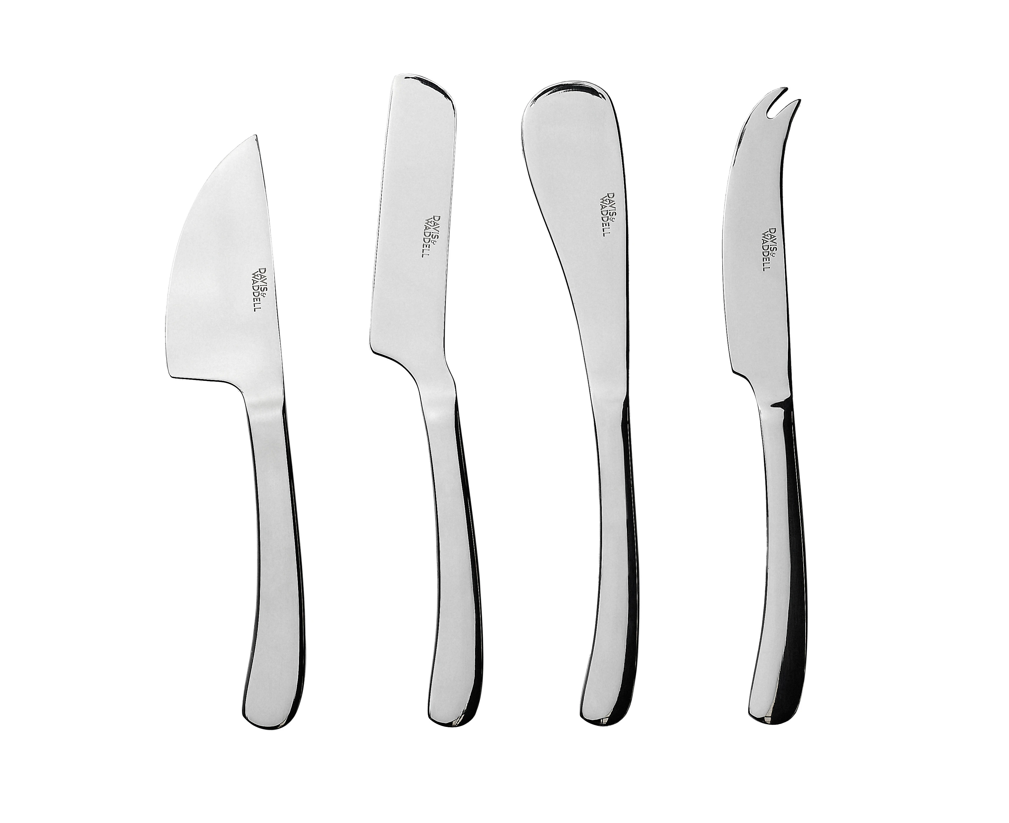 Davis & Waddell Kingsley Stainless Steel Cheese Knives 4pcs Set