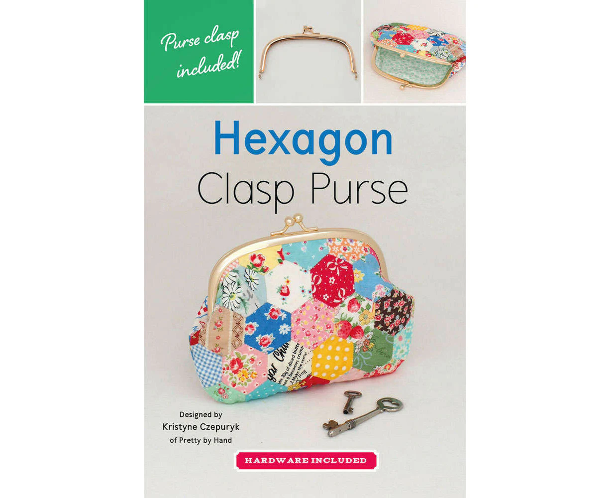 Zakka Hexagon Clasp For Purse & Kit Instructions Quilting Sewing Craft