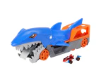 Hot Wheels Shark Chomp Transporter Playset With One 1:64 Scale Car For Kids 4 To 8 Years Old, Shark Bite Hauler