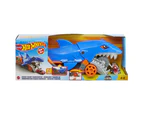 Hot Wheels Shark Chomp Transporter Playset With One 1:64 Scale Car For Kids 4 To 8 Years Old, Shark Bite Hauler