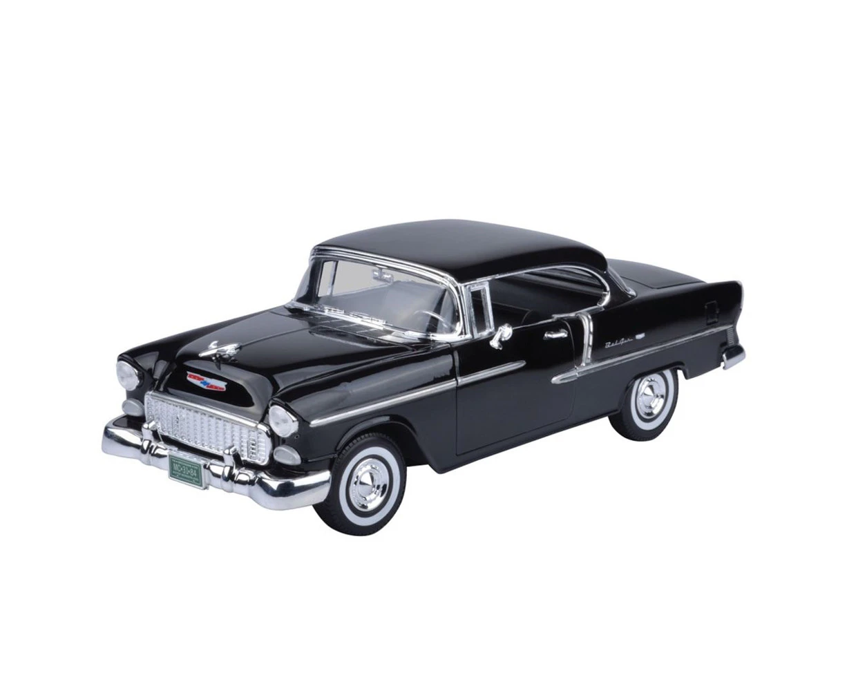 Motormax 1:18 Scale 1955 Chevy Bel Air Coupe Black Model Car