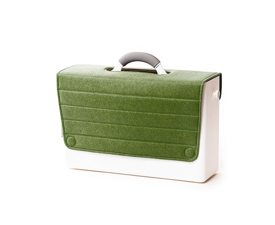 Mobile Desk Caddy with Cover for  - Hunter Green Felt