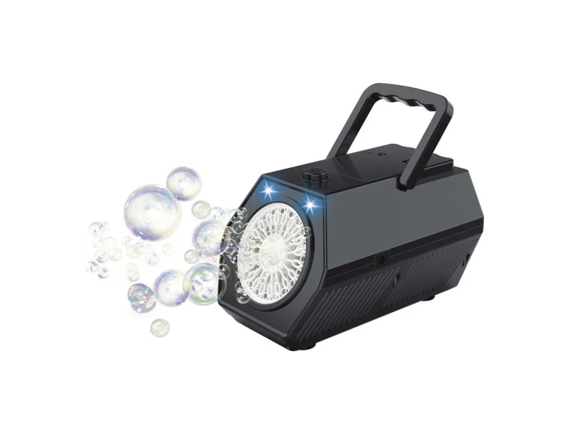 Upgrade Bubble Machine Automatic Bubble Blower with 2 Speed Levels-black