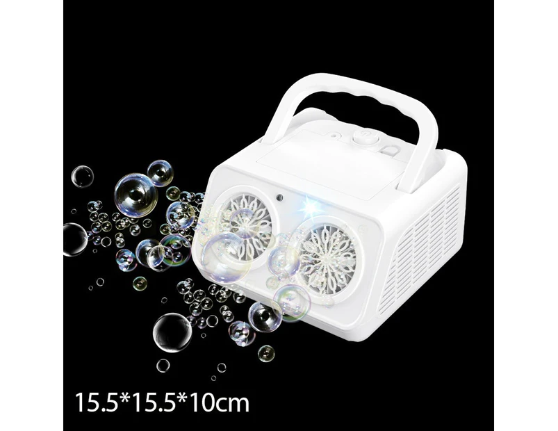 Automatic Bubble Machine Upgrade Bubble Minute Bubbles for Kids Portable Bubble Maker-white