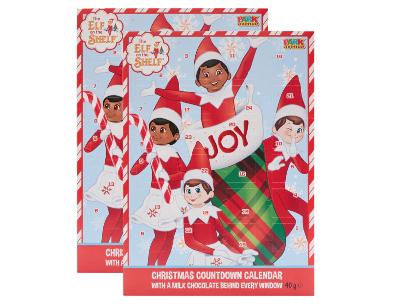 2 x Elf on the Shelf Milk Chocolate Advent Calendar 40g