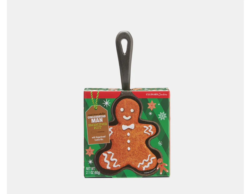 Modern Gourmet Cast Iron Skillet Gingerbread Man Baking Kit