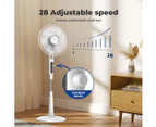 Spector Pedestal Fan Tilt & Oscillating 28 Speed Cooler Timer Adjustable Height