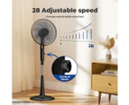 Spector Pedestal Fan Oscillating 28 Speeds Standing Cooler with Remote Control