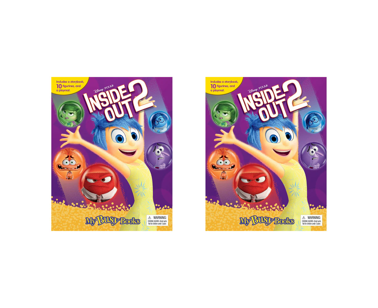 2x Disney Inside Out 2 My Busy Books Kids/Child Storybook/Toy Activity Kit 3y+