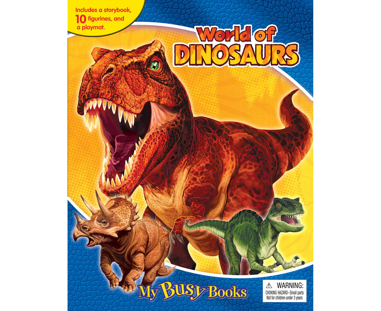 Dinosaurs My Busy Book Kids/Children Storybook/Toy/Playmat Activity Kit 3y+