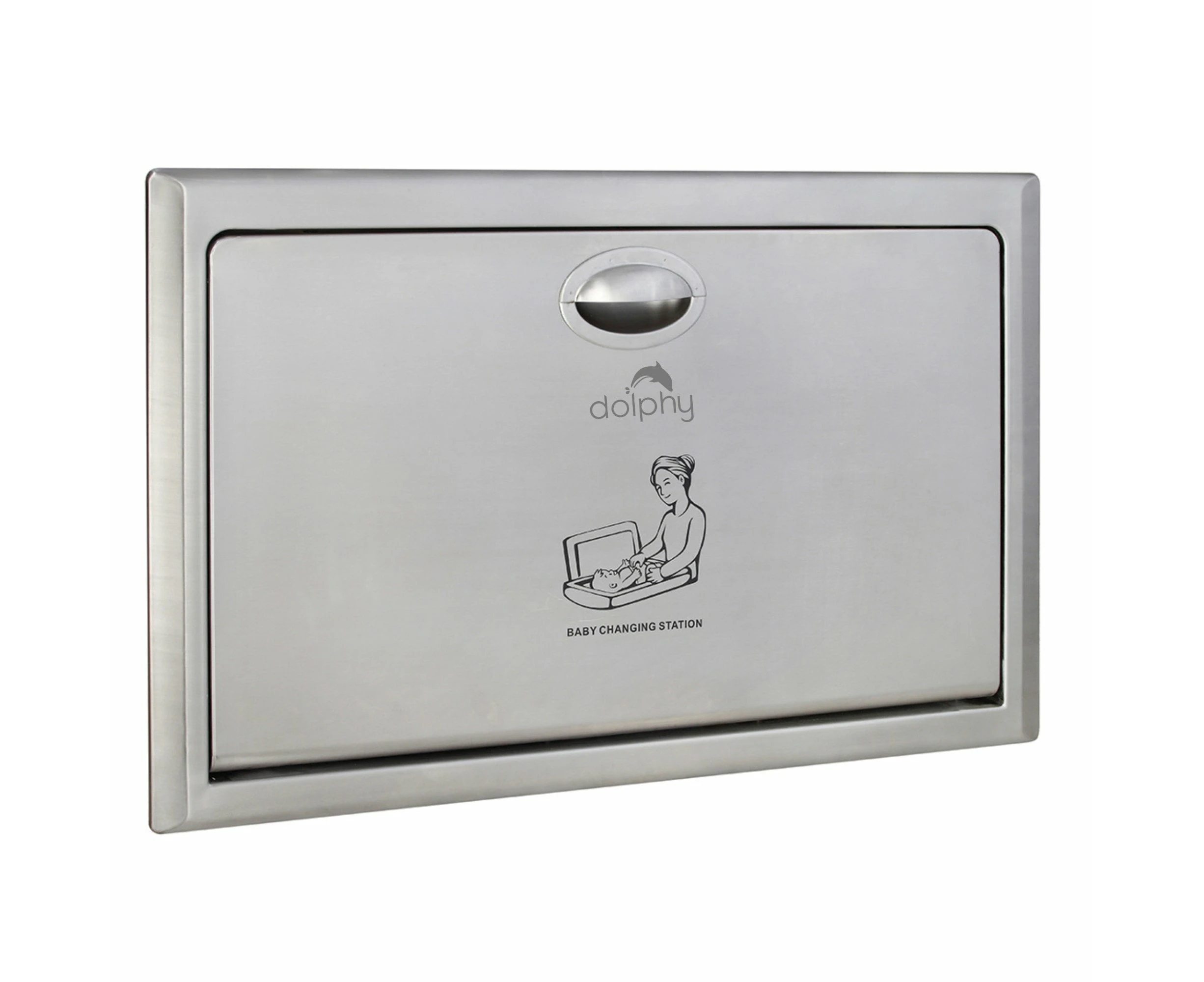 Dolphy Waterproof Recessed Stainless Steel Baby Change Station 940x585x104 mm - Silver