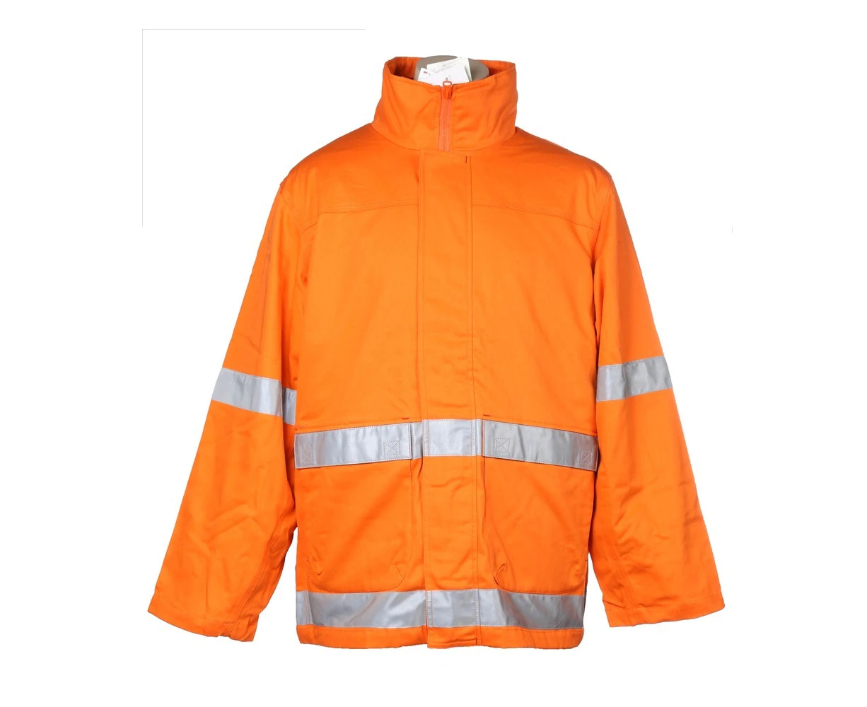 WS WORKWEAR Men's Hi-Vis 4-in-1 Mid Weight Jacket With Reflective Tape | Orange