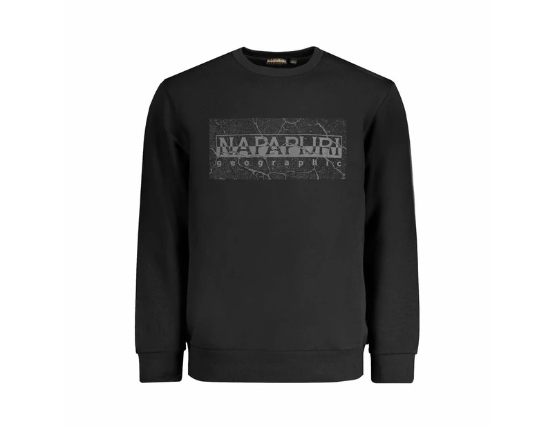 Napapijri Black Cotton Sweater - XL