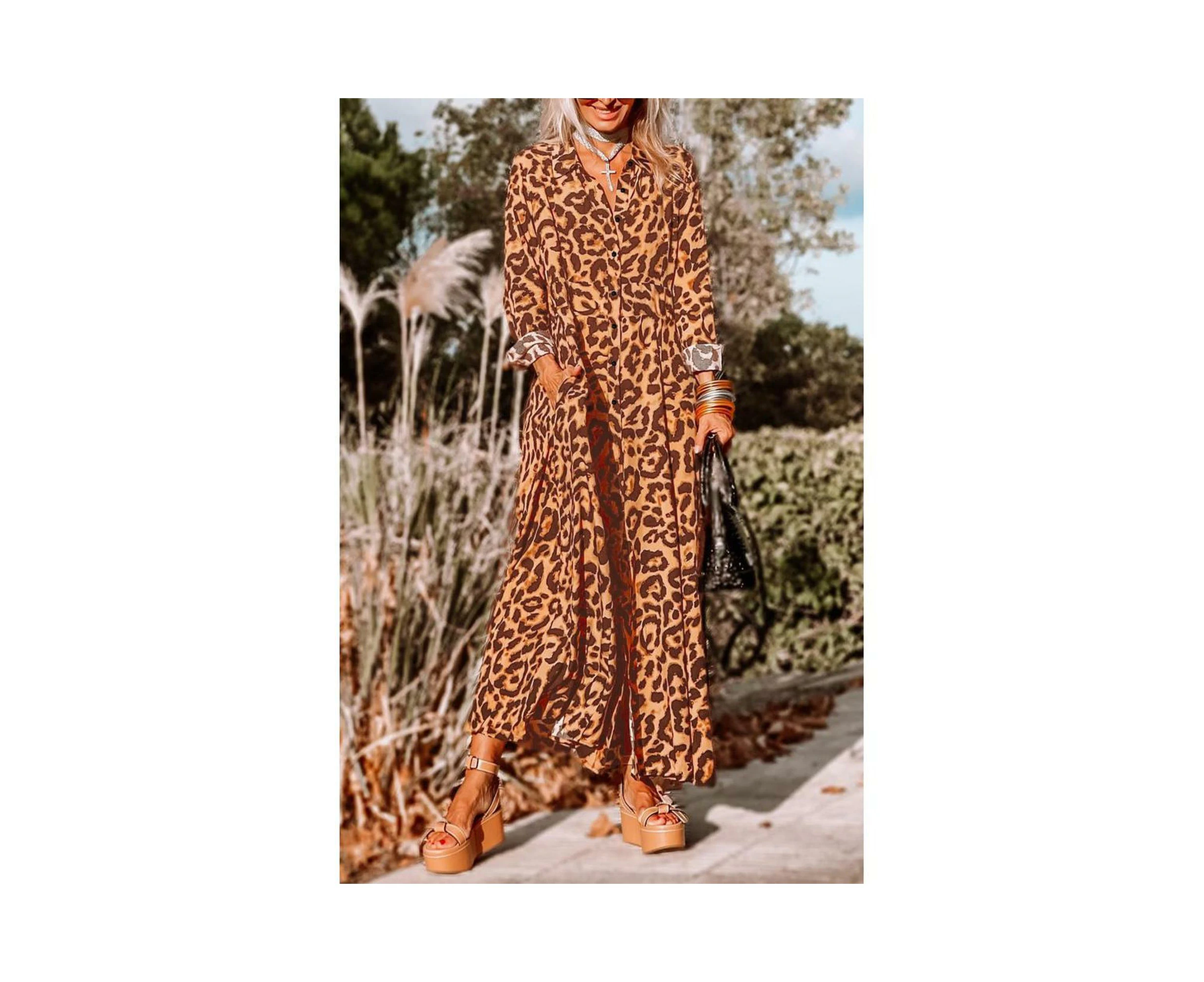 Azura Exchange Leopard Maxi Dress - Leopard