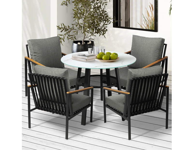 Livsip 5PCS Outdoor Dining Setting Patio Furniture Bistro Set