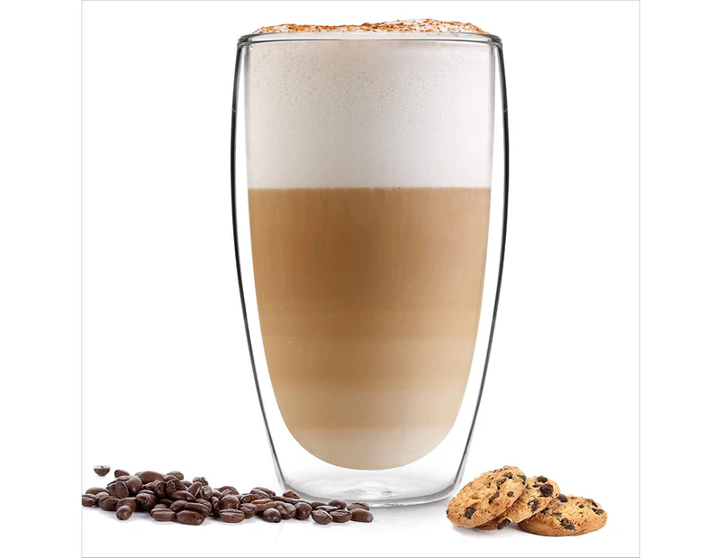 latte macchiato glasses ( 330ml) - double-walled glasses made of borosilicate glass -high-quality thermal glasses