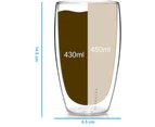 latte macchiato glasses ( 330ml) - double-walled glasses made of borosilicate glass -high-quality thermal glasses