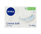 NIVEA Creme Soft Care Soap Twin Pack 2x100g