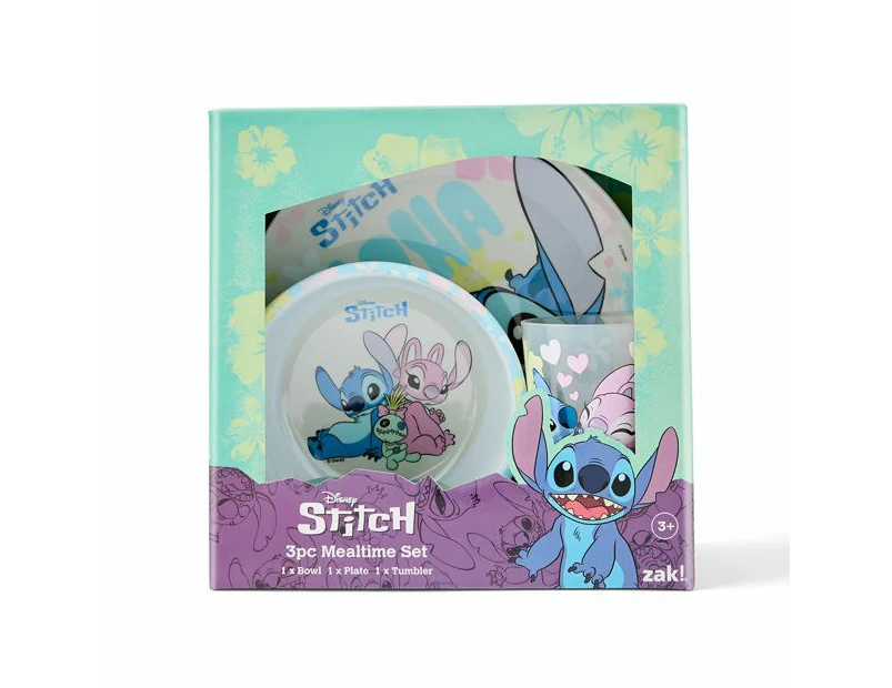 3 Piece Disney Lilo & Stitch Mealtime Set