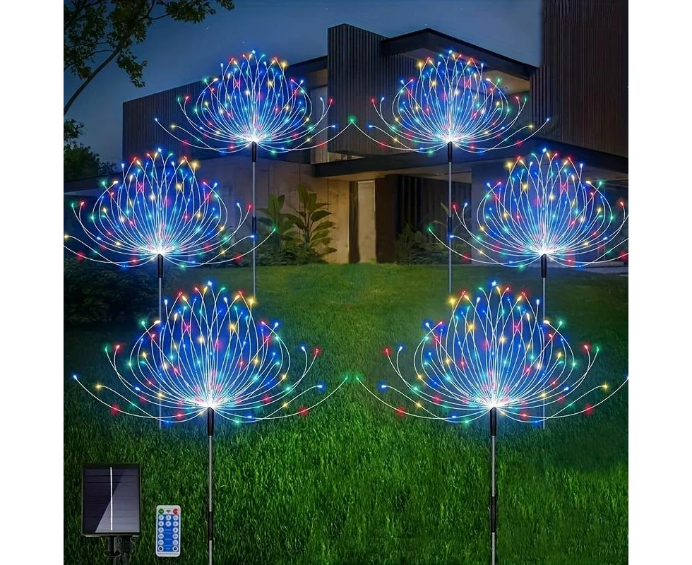 6 Pieces Solar LED Lights, 8 Remote Control Modes, Outdoor Waterproof Solar, Holiday Party Decoration, Christmas Decoration