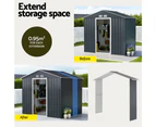 Giantz Garden Shed Outdoor Storage 2.15x1.74M Tool Workshop House w/Extension Kit