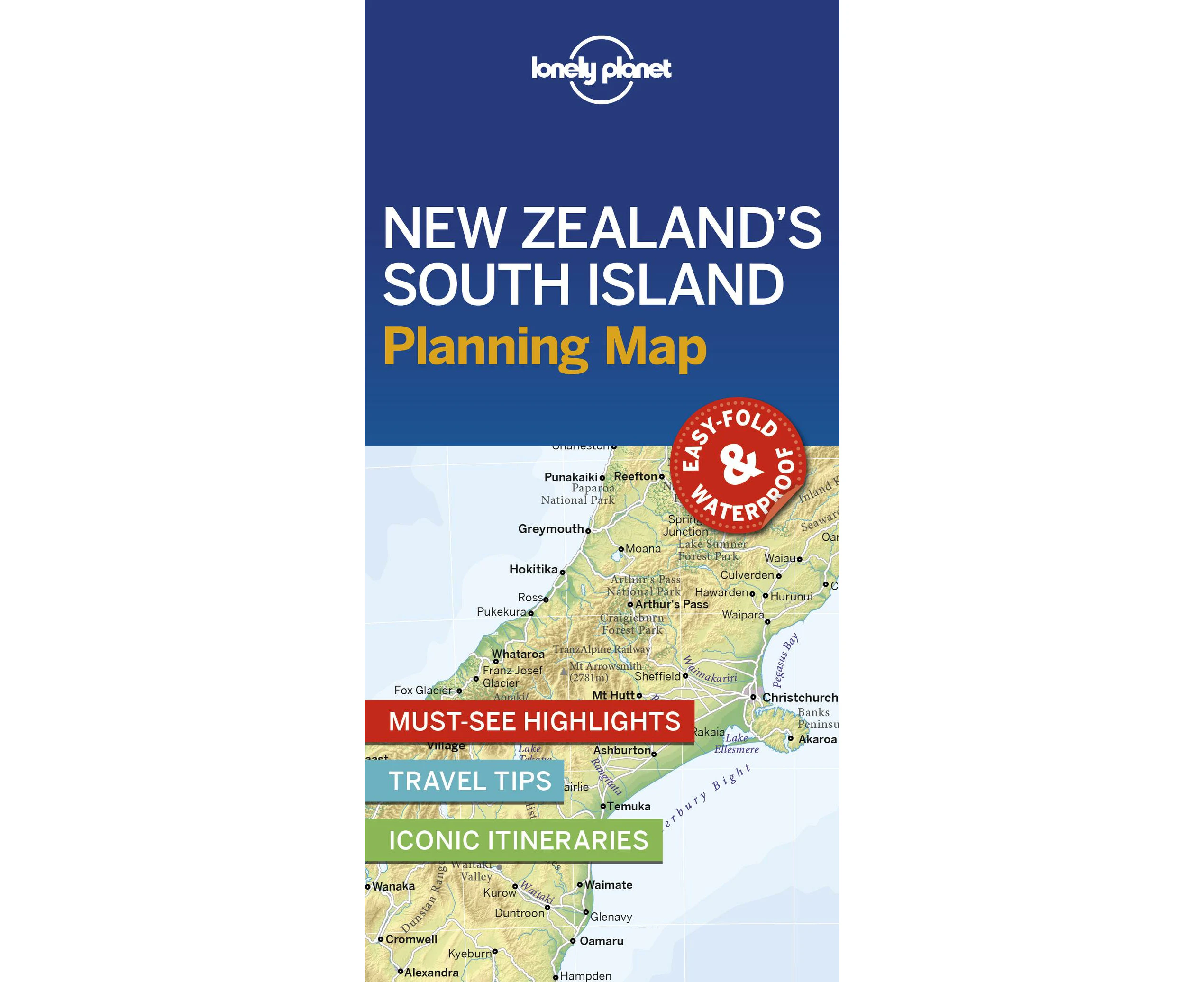 Lonely Planet New Zealand's South Island Planning Map