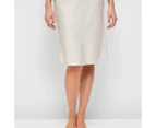 Satin Bias Cut Knee Length Skirt - Lily Loves