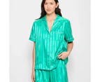 Target Stripe Satin Short Pyjama Set