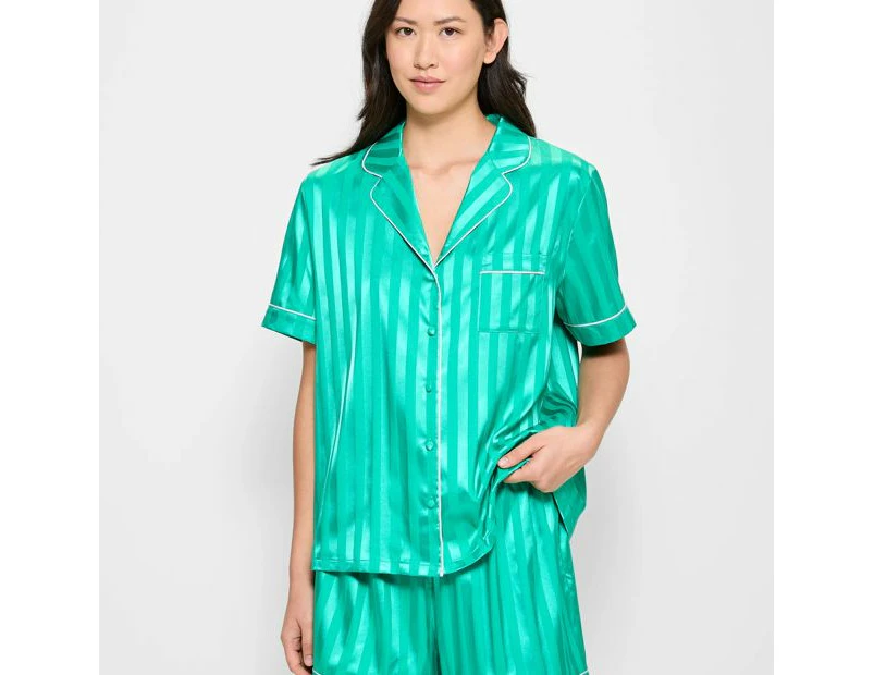 Target Stripe Satin Short Pyjama Set