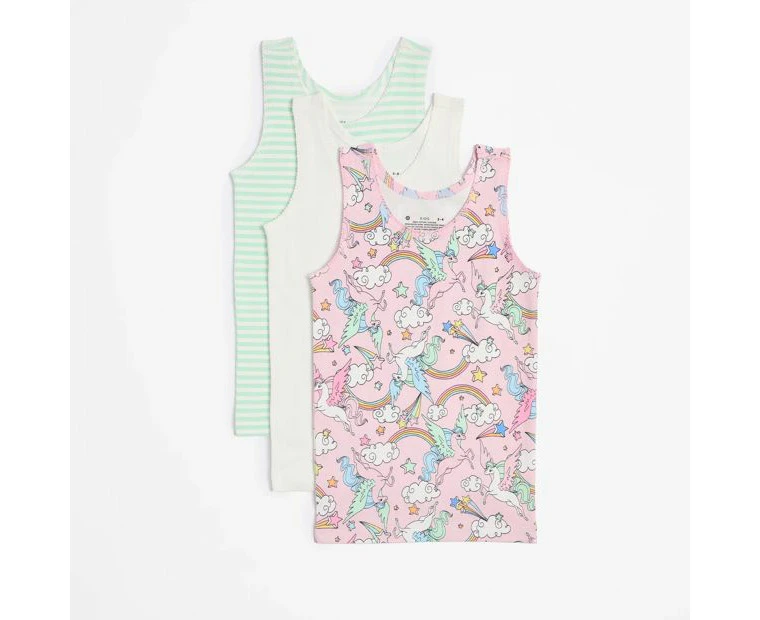 Girls Cotton Vests 3 Pack